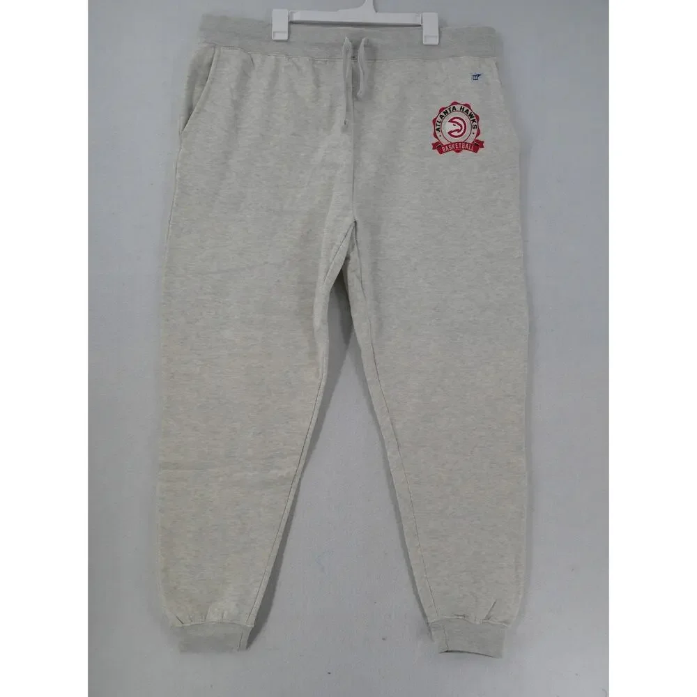NEW Blue 84 NBA Atlanta Hawks Men's 2X Licensed Sweatpants Jogger Oatmeal